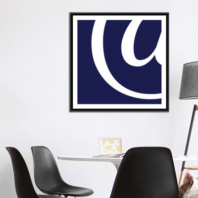 " At-Sign In White With Navy Background " by 5by5collective