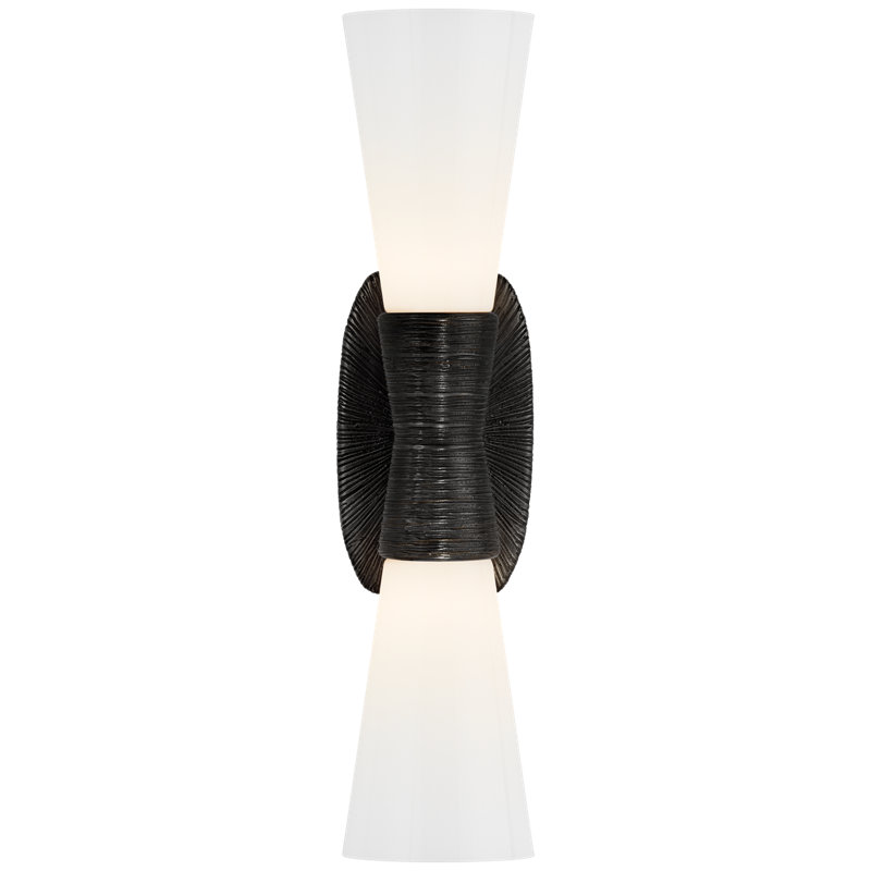 Kelly Wearstler Utopia Small Double Bath Sconce, Aged Iron