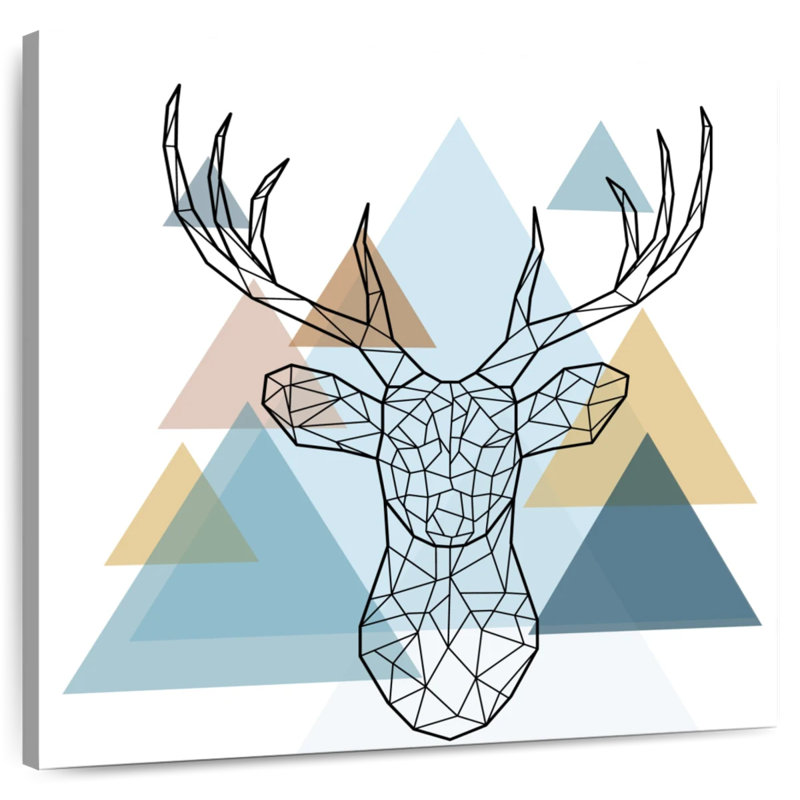 Crowle Geometry Deer, 33" H x 33" W
