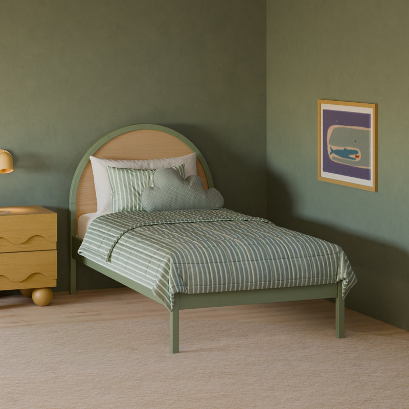 Moab Twin Bed, Twin, Olive/Ash