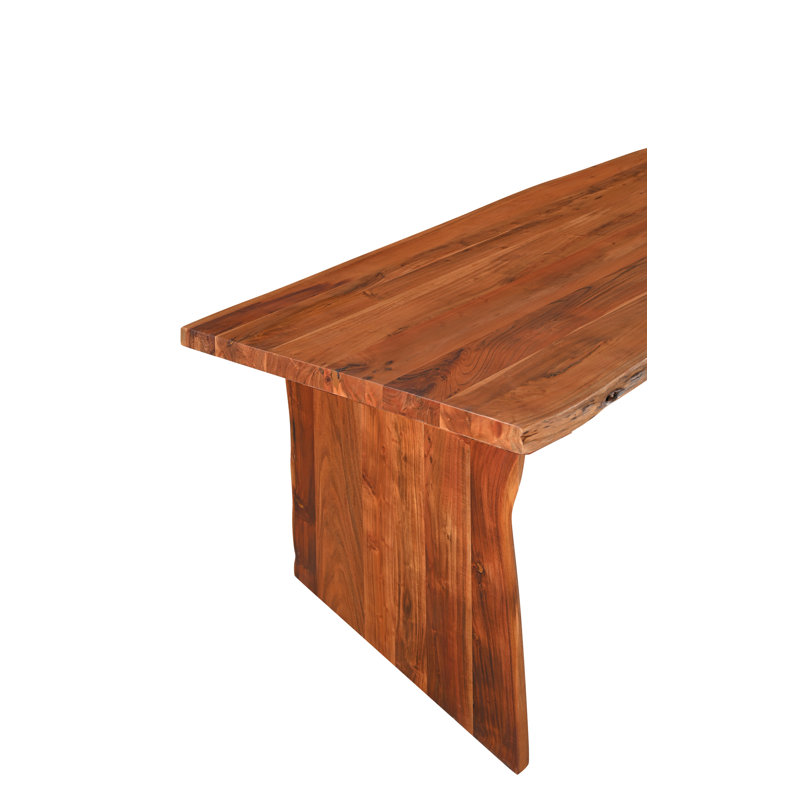 Banc en bois massif Finneytown, Châtaignier brun, H 18 po x l 60 po x P 15 po