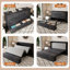 Lit escamotable avec tiroirs de rangement pour chambre d'amis, salon, cadre de lit moderne pour chambre à coucher