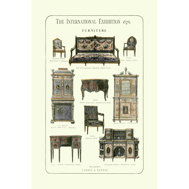 " Furniture 1876 ", 18" H x 12" W