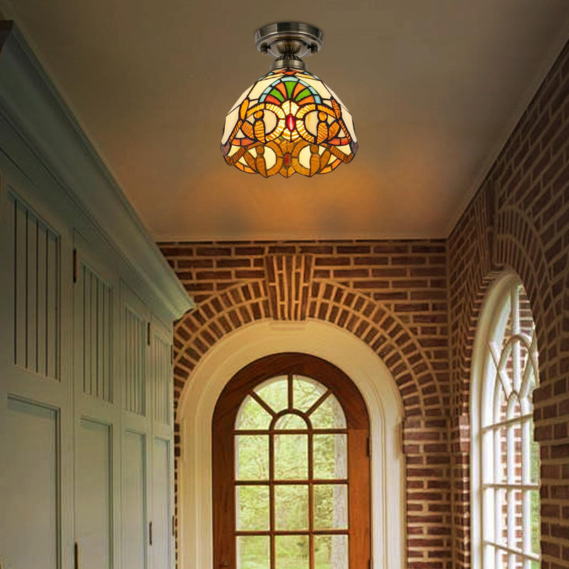 7.87'' Retro Semi Flush Light