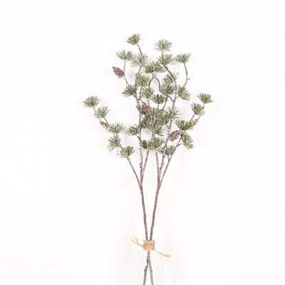 29" Artificial Greenery Foliage Winter Sprays Floral Arrangement For Vase Filler, Rustic Pinecone Branch Long Stem For Dining Table Centerpieces, Home Christmas Party Decor