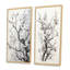 «Grey White Tree Graphite Whispers», 2 pièces sur toile-1155446530-1155446534
