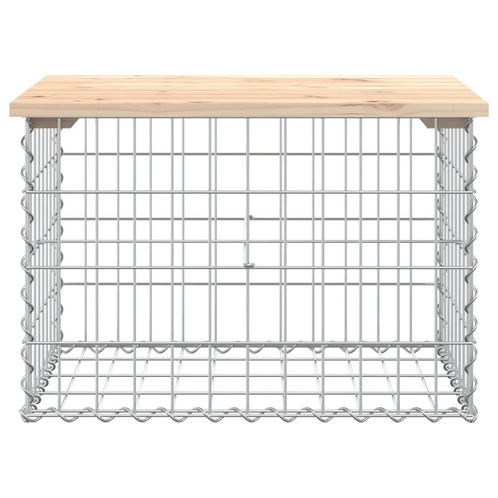 Vidaxl Gartenbank Aus Gabionen 103X31,5X42 Cm Massivholz Kiefer