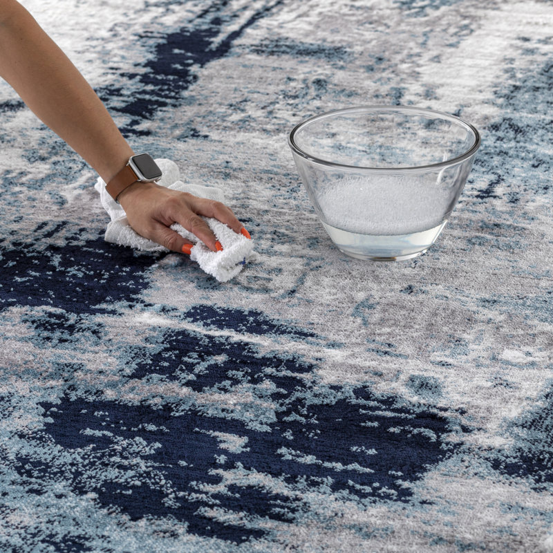 Tapis abstrait Bouldin Creek, Rectangle 7 pi 10 po x 10 pi 3 po