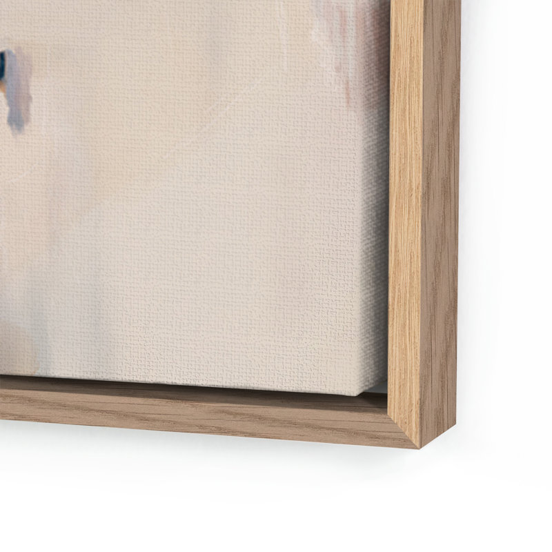 Unfolding No 3 Painting by Patricia Vargas, 32" H x 24" W, White Oak Framed