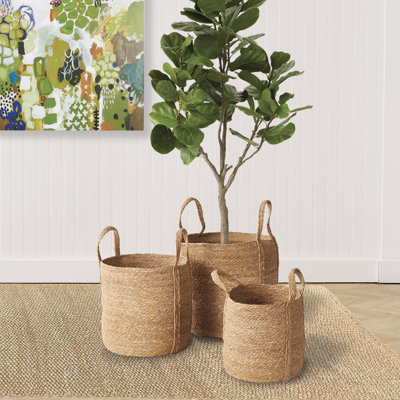 Ensemble de 3 paniers en rotin Bayla Seagrass Talan