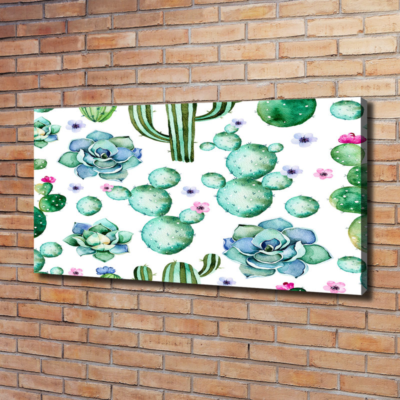 Cacti 1 Piece Wrapped Canvas Wall Art