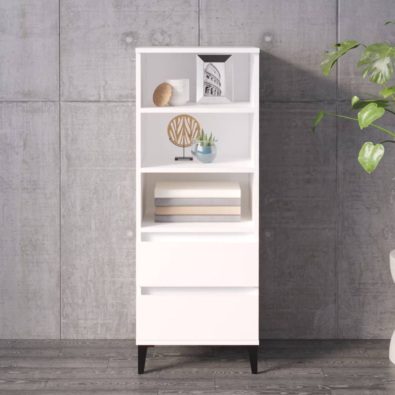 Kihana 40cm Sideboard, White/Black
