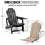 Ensemble de chaises d'extérieur Hdpe Adirondack avec coussins amovibles et porte-gobelet-169865190
