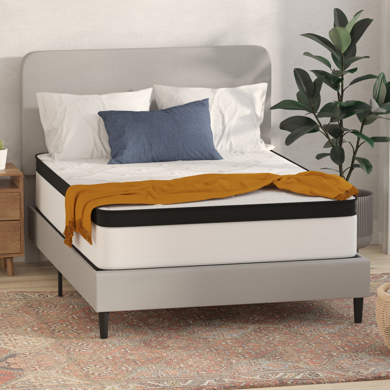 Capri Comfortable Sleep Extra Firm Pocket Spring and Foam Hybrid Mattress by Flash Furniture, 12", Full