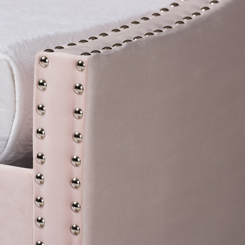 Kylah Upholstered Daybed, Pink, Twin