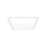 Vetralla 58-3/4" x 29-2/8" Freestanding Soaking Bathtub in Volcanic Limestone with No Overflow Hole