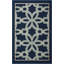 Carachure Floral Navy Blue Indoor/Outdoor Area Rug-2009281986