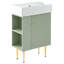 Meuble-lavabo 21,6 po, armoire combinée, meuble de rangement pour salle de bain, lavabo simple en céramique, rangement à gauche-1088976850