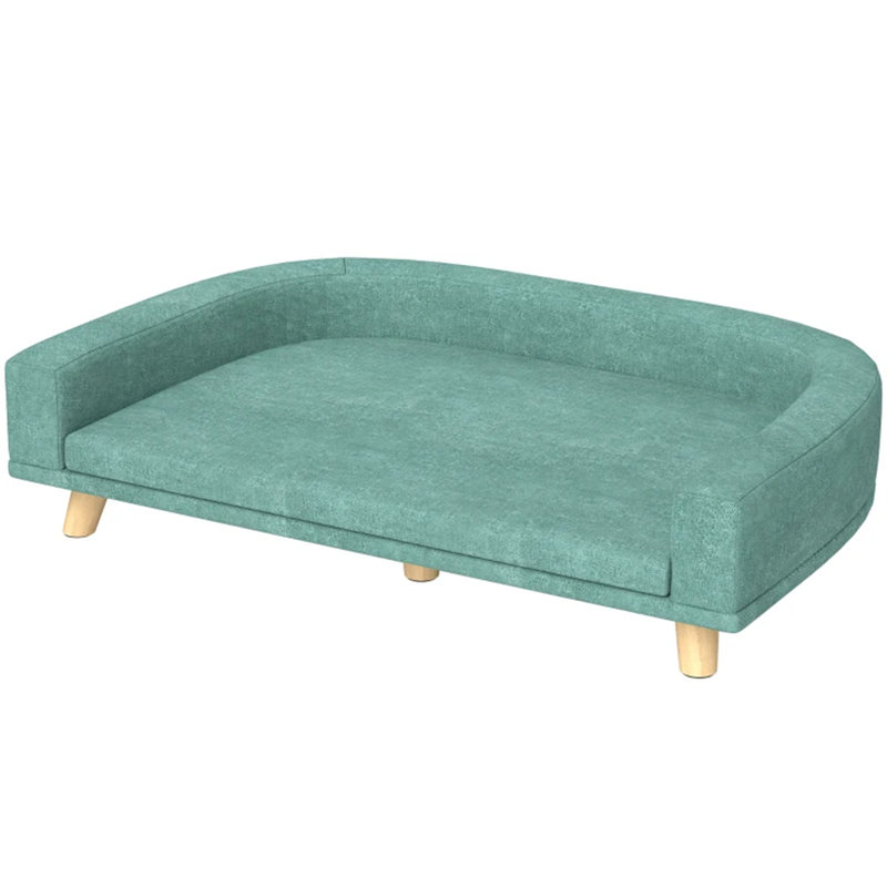 Canapé pour animaux de compagnie avec coussin lavable pour grands chiens et chats, Vert