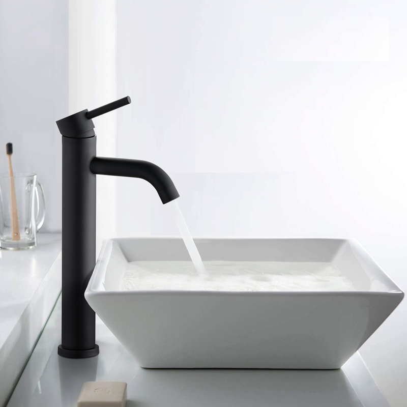 Single-Hole Single-handle Bathroom Faucet, Matte Black