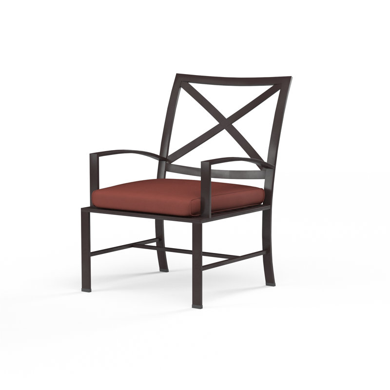 La Jolla Outdoor Dining Armchair, Canvas Henna Sunbrella®