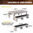 Barrington Billiards Monteray 3-in-1 Combination Table includes 7’ Billiard Table, Table Tennis and Dining Top with Game Accessories & Rolling Storage Caddy-104411237