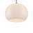 1-Light Dimmable Steel Pendant Light with Glass Shade
