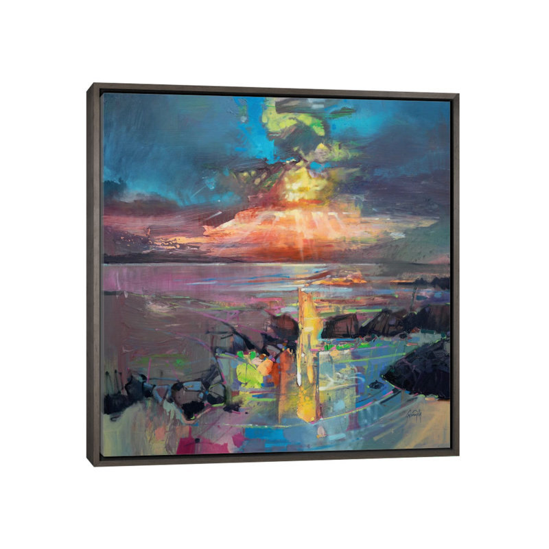 «Sky» par Scott Naismith - reproduction d'art, Toile avec cadre gris, Pas de tapis, H 37 po x l 37 po x P 1,5 po