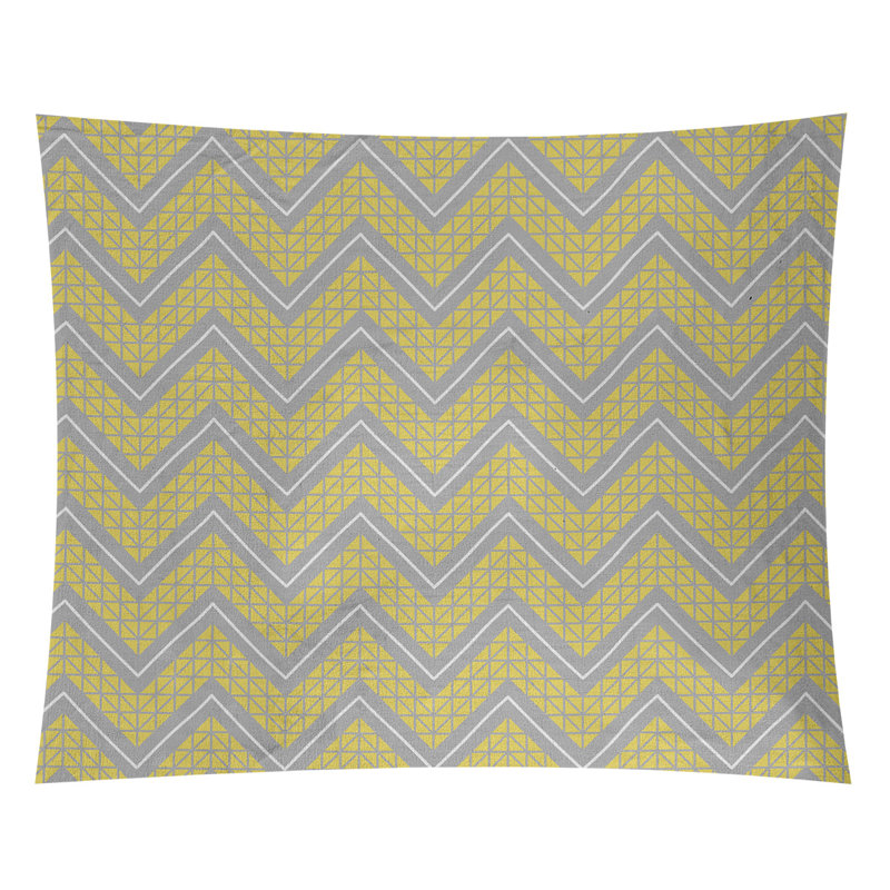 Tapisserie Stephenie, H 27,5 po x l 37,5 po, Jaune / Gris