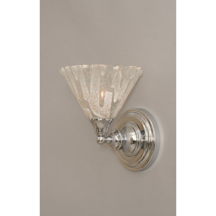 Wall Sconce With 7" Italian Ice Glass