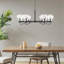 Lustre 6 lumières avec abat-jour en forme de bol