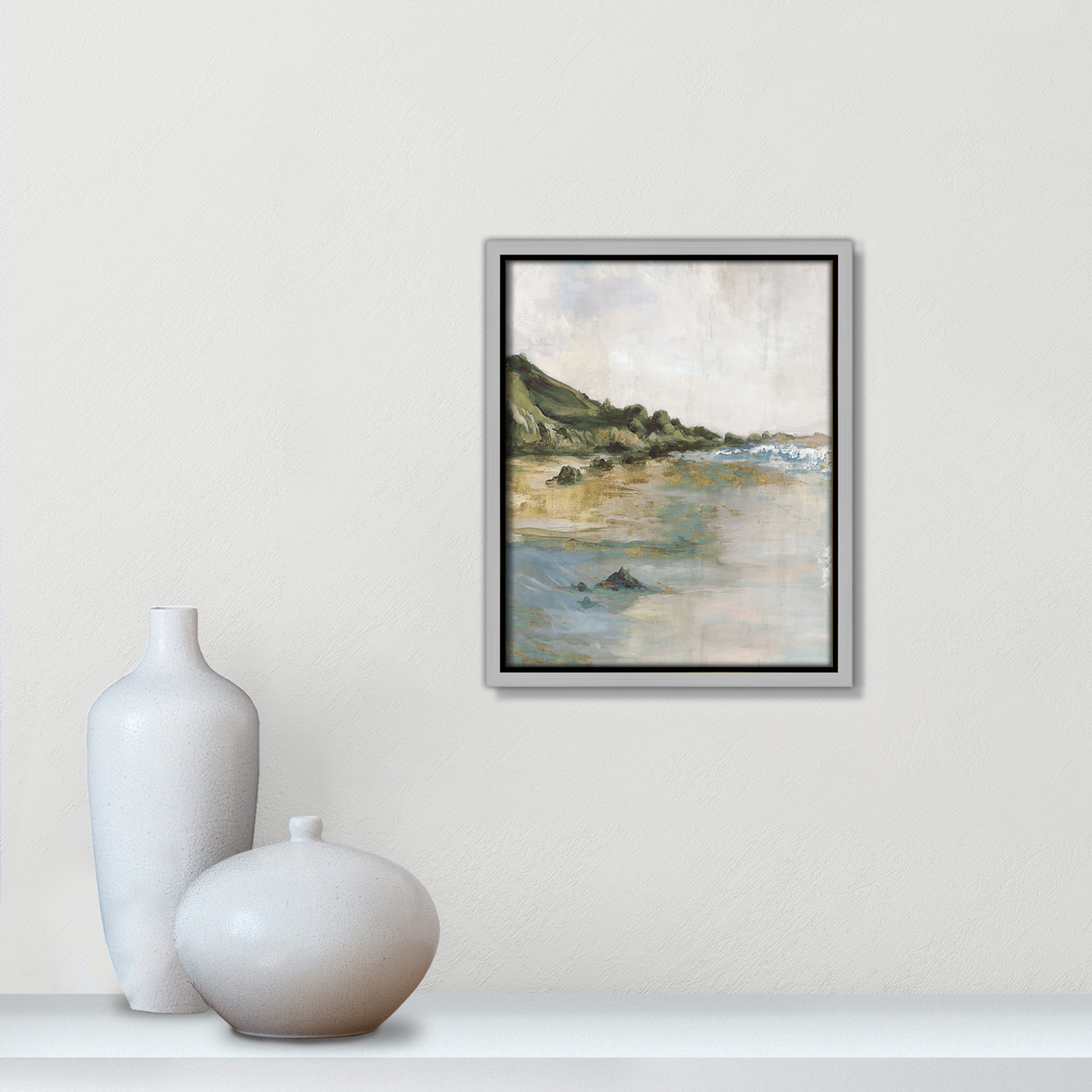 Tide’s Edge Print by , Silver, 11.5" H x 9.5" W