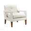 Modern Living Room Furniture 2pc Causeuse beige Chenille Revêtement