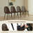 Set Of 4 Saddle Leather Dining Chairs With Black Metal Legs
