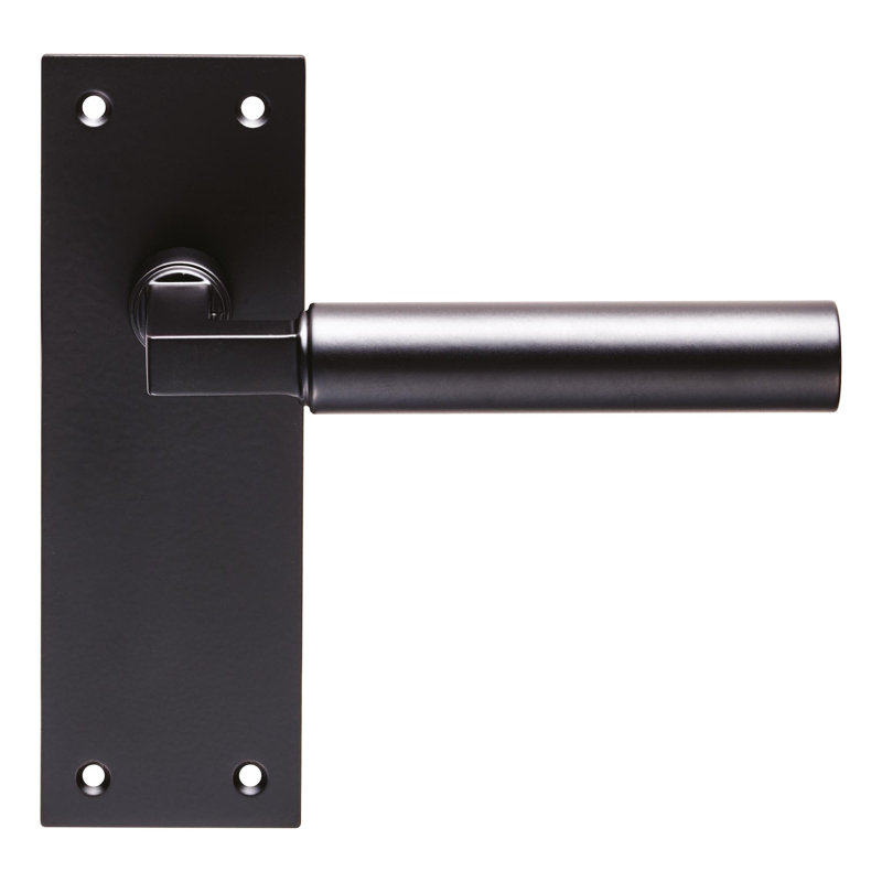 Earnestine Latch Door Handle, Matt Black