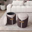 Repose-pieds deux tons avec rangement ou tabouret de coiffeuse