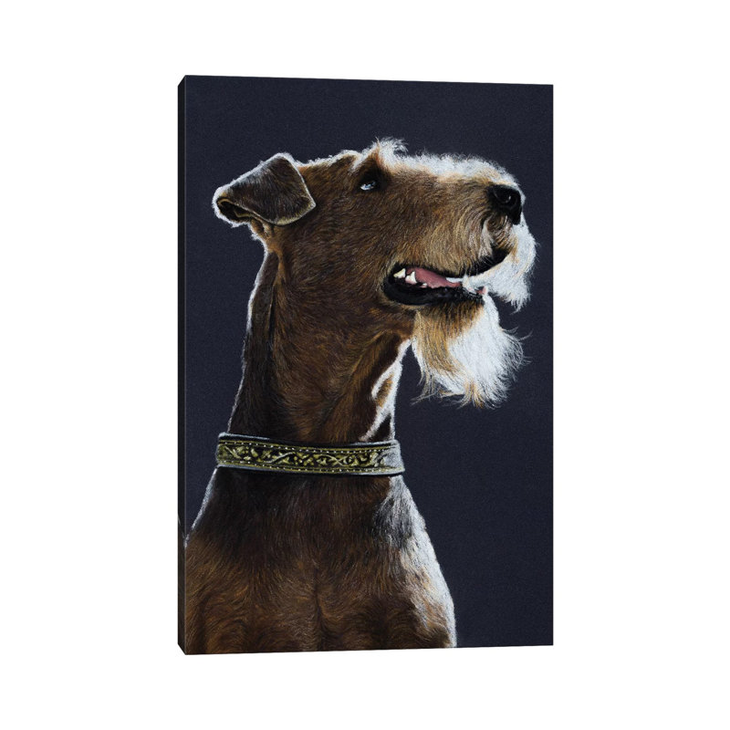 Airedale Terrier par Mikhail Vedernikov - Toile tendue, estampe numérique sur toile tendue, H 12 po x l 8 po x P 0,75 po
