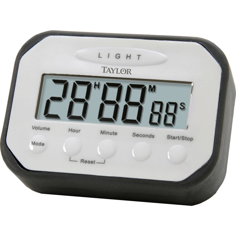 Taylor Splash 'N Drop Digital Timer, Black/White