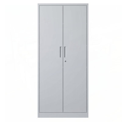 Armoire de rangement en acier 71 po pour outils avec portes et 3 tablettes réglables, armoires de rangement pour garage, classeur verrouillable pour bureau à domicile, salle de classe, garde-manger