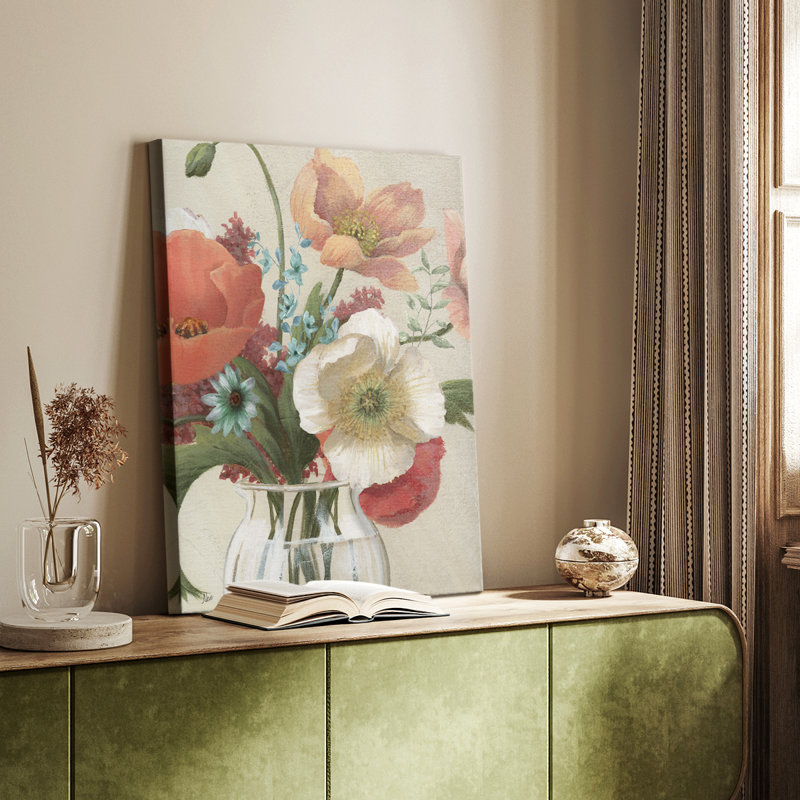 «Poppy Time I» - galerie sur mesure Cavas, H 36 po x l 24 po