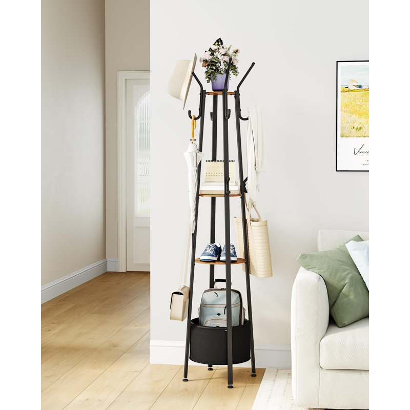Metal Coat Rack, Black