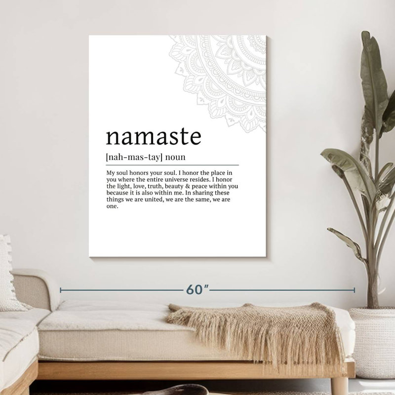 «Namaste», description sur toile, H 45 po x l 36 po x P 1,25 po