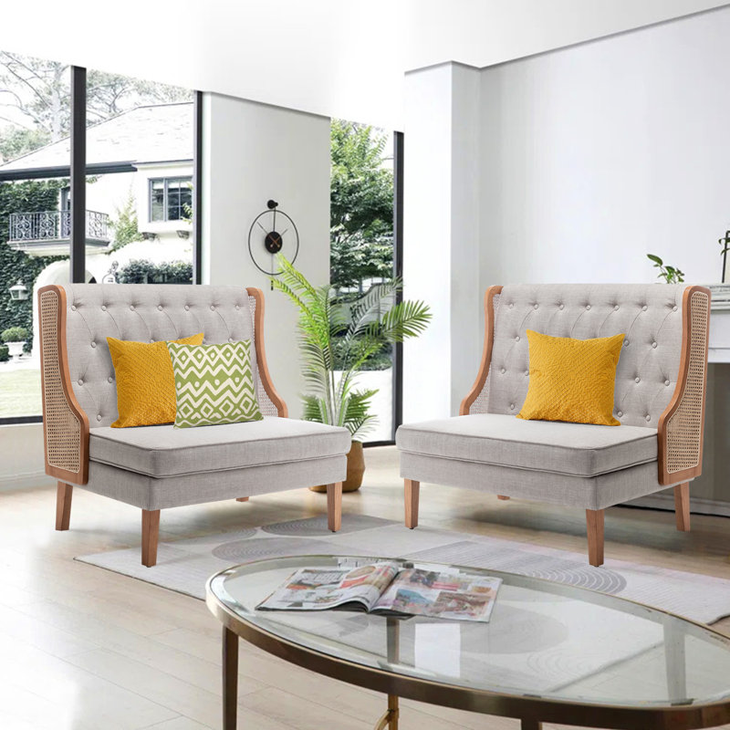 Adeele 44'' Reception Loveseat, Grey