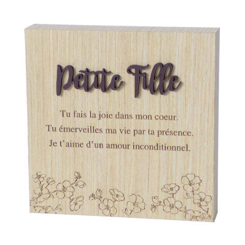 Petite enseigne en bloc Petite Fille