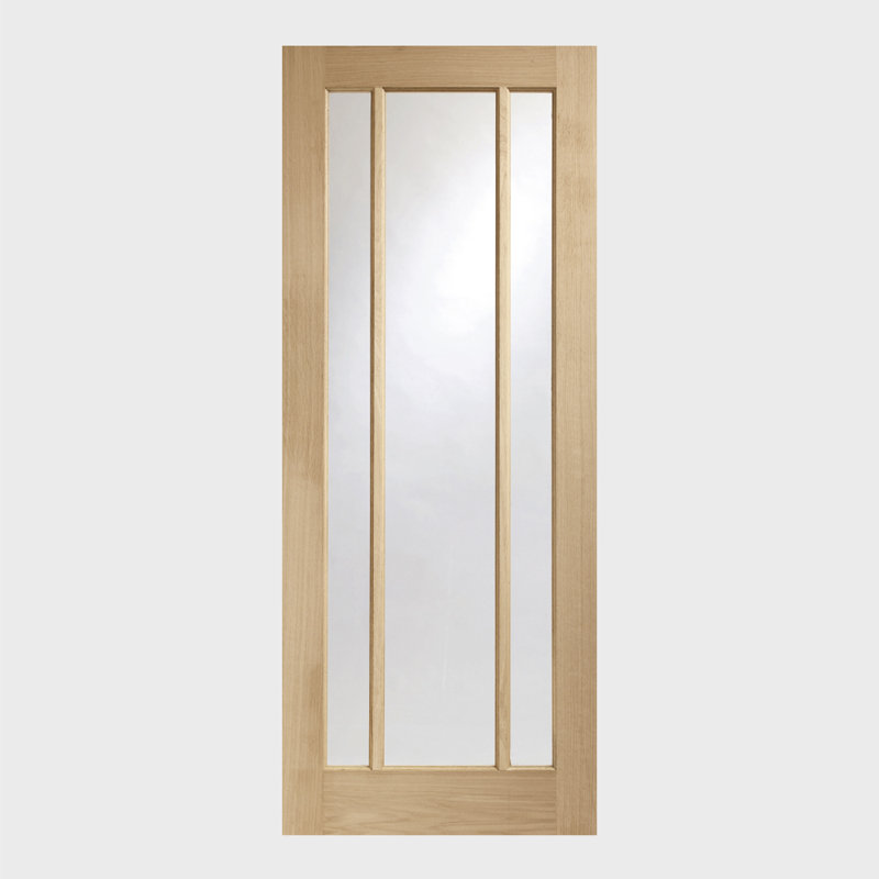 Internal Glazed Oak Worcester 3 Light, 1981mm H x 610mm W x 35mm D