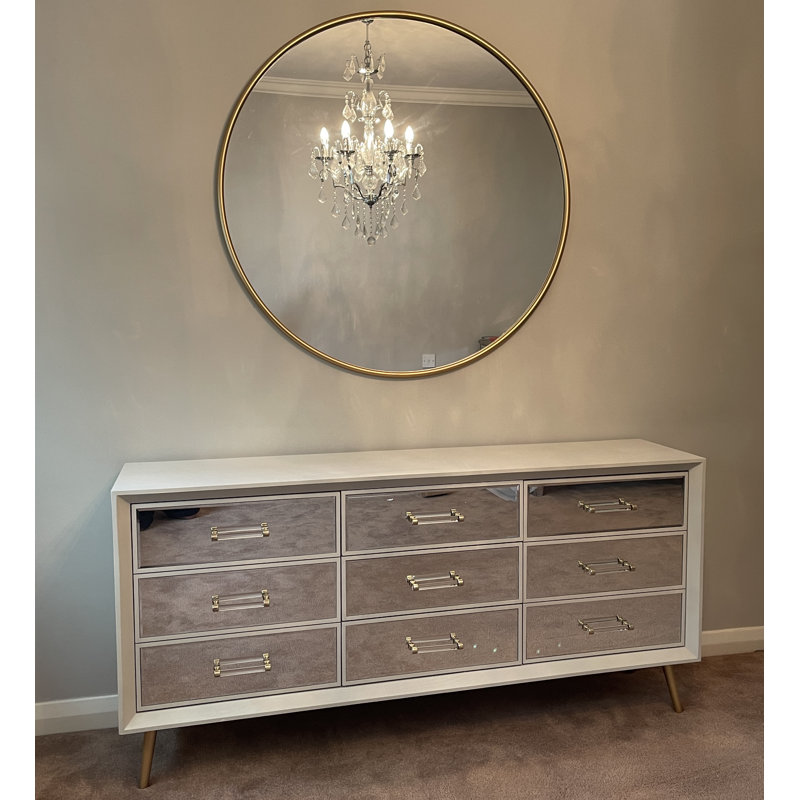 Carruth 149cm Sideboard, White/Gold
