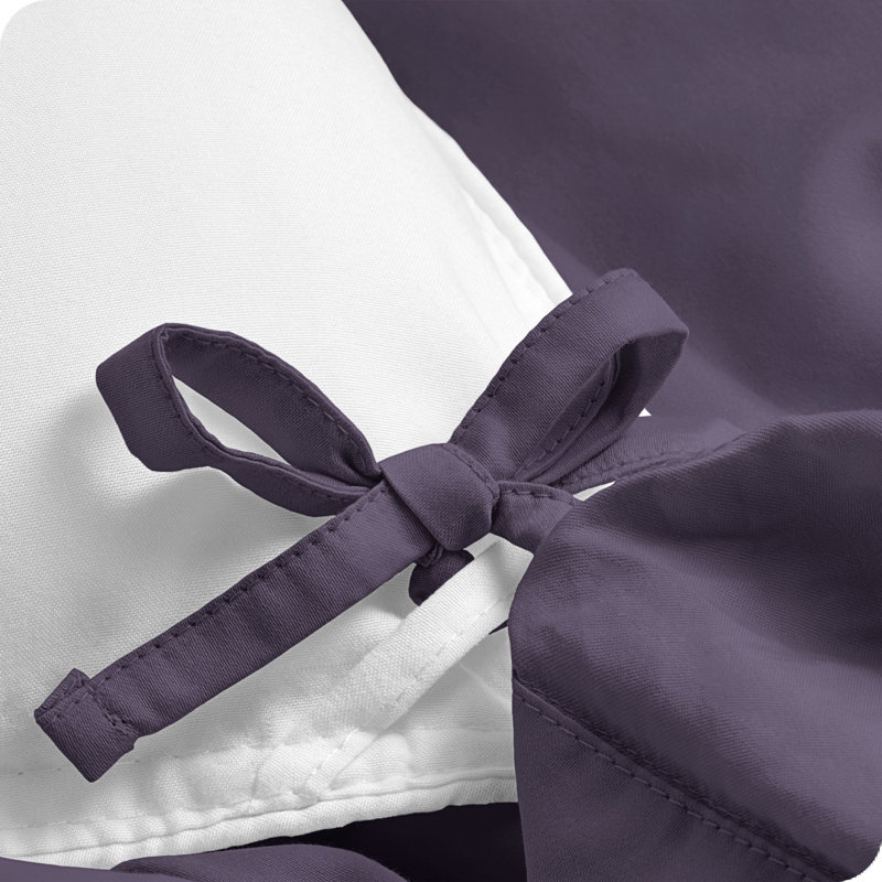 Dusty Purple Organic Cotton Twin/Twin XL Percale Duvet Cover Set