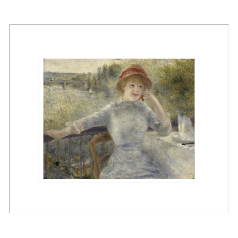 «Alfonsine Fournaise» par Pierre-Auguste Renoir, impression giclée encadrée, H 13,75 po x l 15,79 po