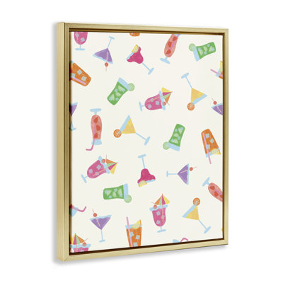 "Summertime Cocktail", art mural encadré par Taylor Shannon Designs