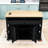 Extendable Kitchen Island with 2 Drawers, Storage Cabient and Built-In Power Outlet-814506595